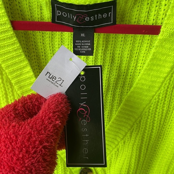 Rue 21 Polly Esther Neon Sweater XL - Picture 3 of 8
